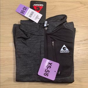 Gerry Boy's Lightweight Activewear 1/4 Zip Pullover, Dark Heather, XS (5-6)